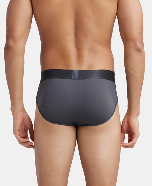 Jockey Microfiber Elastane Stretch Solid Brief | Ebony & Navy
