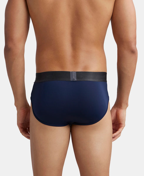 Jockey Microfiber Elastane Stretch Solid Brief | Ebony & Navy