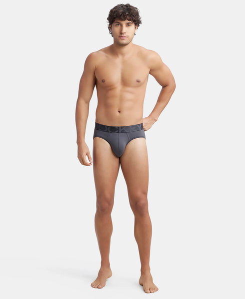 Jockey Microfiber Elastane Stretch Solid Brief | Ebony & Navy