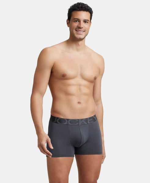 Jockey Tactel Microfiber Stretch Solid Trunk with Moisture Move | Ebony & Navy Pack of 2