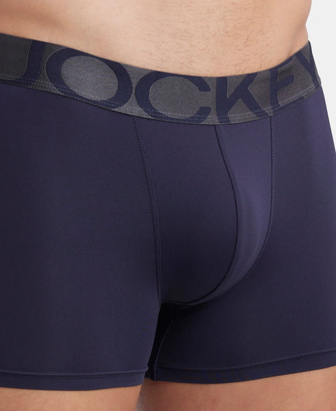 Jockey Tactel Microfiber Stretch Solid Trunk with Moisture Move | Ebony & Navy Pack of 2