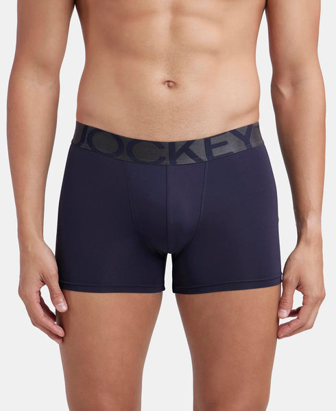 Jockey Tactel Microfiber Stretch Solid Trunk with Moisture Move | Ebony & Navy Pack of 2
