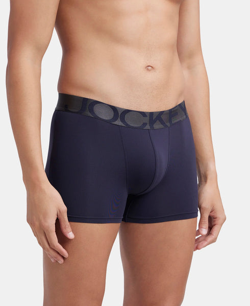 Jockey Tactel Microfiber Stretch Solid Trunk with Moisture Move | Ebony & Navy Pack of 2
