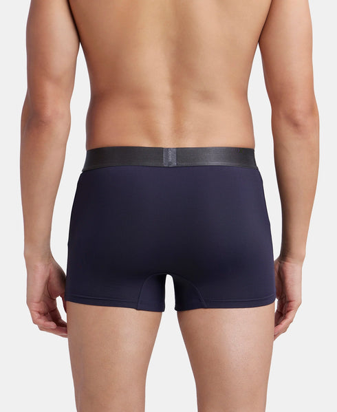 Jockey Tactel Microfiber Stretch Solid Trunk with Moisture Move | Ebony & Navy Pack of 2