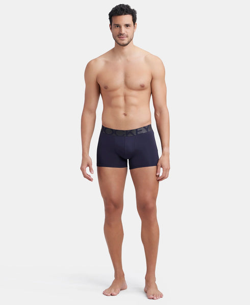 Jockey Tactel Microfiber Stretch Solid Trunk with Moisture Move | Ebony & Navy Pack of 2