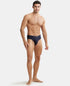 Jockey Supima Cotton Stretch Solid Brief with Ultrasoft Waistband | True Navy
