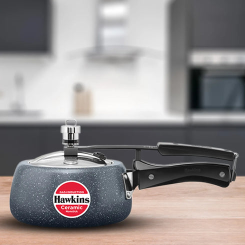 Hawkins Induction Ceramic NS 1.5 Litre Ceramic Nonstick Pressure Cooker