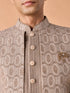 Manyavar Walnut Velvet Elegance Indo Western
