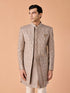 Manyavar Walnut Velvet Elegance Indo Western