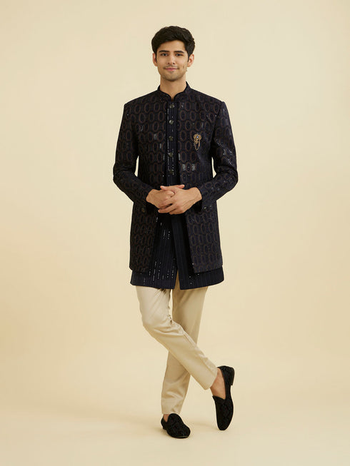 Manyavar Midnight Velvet Indo Western