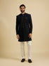 Manyavar Beaming Dark Blue Indo Western