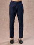 Manyavar Lustrous Dark Blue Cotton Indo Western