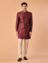 Manyavar Maroon Majesty Indo Western