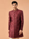 Manyavar Maroon Majesty Indo Western