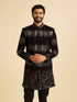 Manyavar Regal Wine Velvet Indo Western