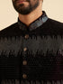 Manyavar Regal Wine Velvet Indo Western