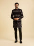 Manyavar Regal Wine Velvet Indo Western