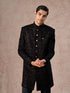 Manyavar Black Velvet Charm Indo Western