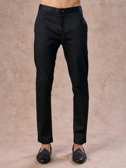 Manyavar Black Velvet Charm Indo Western