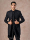 Manyavar Elegant Black Velvet Indo Western
