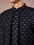 Manyavar Elegant Black Velvet Indo Western