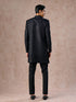 Manyavar Elegant Black Velvet Indo Western