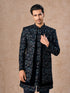 Manyavar Velvety Delight Dark Blue Indo Western