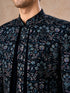 Manyavar Velvety Delight Dark Blue Indo Western