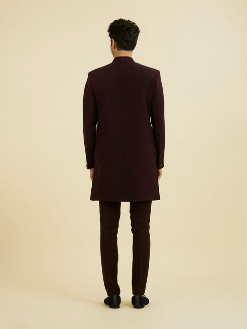 Manyavar Majestic Purple Elegance Indo Western
