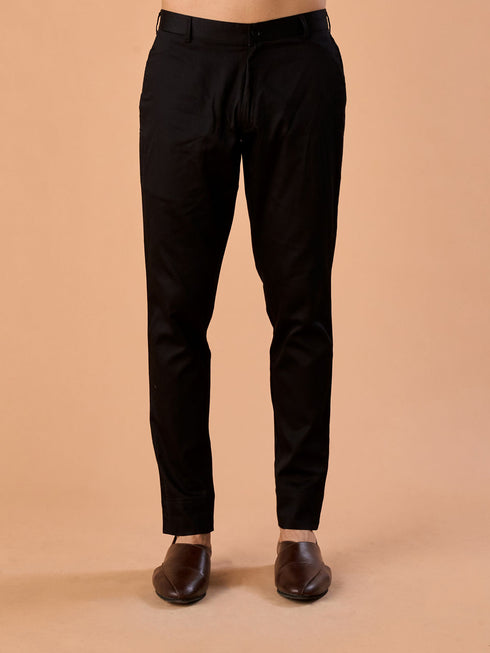 Manyavar Elegant Black Charm Indo Western