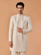 Manyavar Majestic Cream Brocade Indo-Western