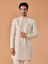 Manyavar Majestic Cream Brocade Indo-Western