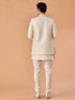 Manyavar Elegant Cream Radiance Indo Western