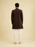 Manyavar Wine Red Achkan Style Indo Western Set
