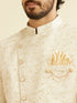 Manyavar Light Cream Paisley Indo Western