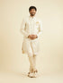 Manyavar Light Cream Paisley Indo Western