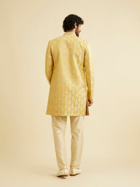 Manyavar Bright Yellow Indo Western