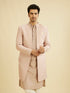 Manyavar Lilac Self Design Jacket Indo Western