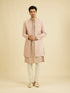 Manyavar Lilac Self Design Jacket Indo Western