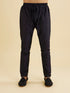 Manyavar Navy Blue Bel Buti Patterned Indo Western Set