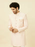 Manyavar Crystal Pink Medallion Patterned Indo Western Set