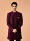 Manyavar Regal Wine Velvet Indo Western