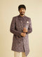 Manyavar Bright Lilac Bel Buti Embroidered Indo Western Set