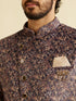 Manyavar Bright Lilac Bel Buti Embroidered Indo Western Set