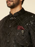 Manyavar Kohl Black Sequined Indo Western Set
