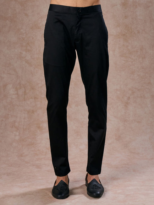 Manyavar Black Velvet Elegance Indo Western