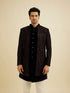 Manyavar Mahogany Brown Sequinned Indo Western Set
