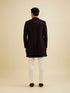 Manyavar Mahogany Brown Sequinned Indo Western Set