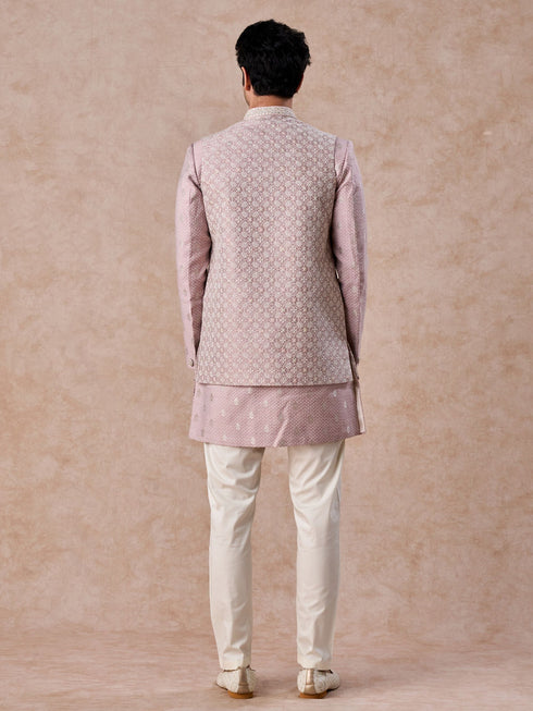 Manyavar Elegant Dusty Pink Indo Western