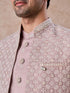 Manyavar Elegant Dusty Pink Indo Western